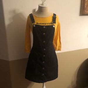 Fun Denim Overall-Skirt size 6 H&M